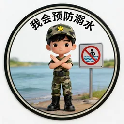 我会预防溺水徽章