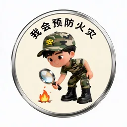 我会预防火灾徽章
